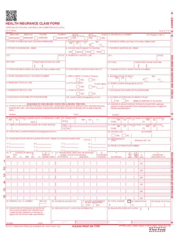 CMS 1500 Form