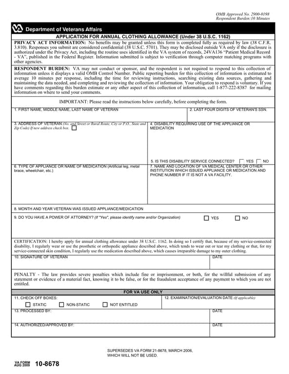 Update Your Address with VA Form 10-8678 - Mandatory for Legal Compliance and Seamless Benefit Delivery